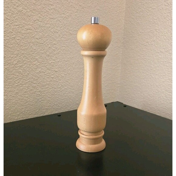 Williams Sonoma 9” Tall Large Pepper Mill Grinder Wood Made In Italy - Picture 1 of 5